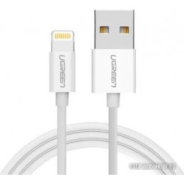 20728 Кабель UGREEN US155 USB-Lightning, цвет: белый, 1M