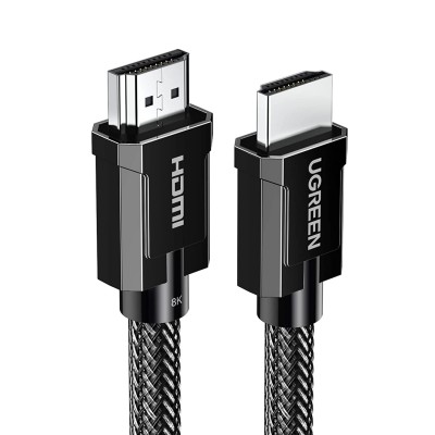 70319 Кабель UGREEN HD135 HDMI v2.1, Zinc+Nylon, 8K/60Hz, 4K/120Hz, 1M