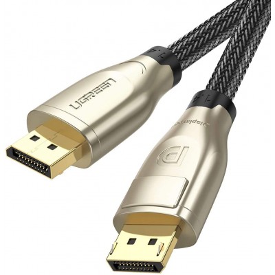 60842 Кабель UGREEN DP112 DisplayPort v1.4, оплетка, цвет: черный, 1M