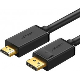 10203 Кабель Ugreen DP101 DisplayPort-HDMI, 3m, Цвет-черный.