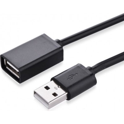 10318 Кабель UGREEN US103 USB-A - USB-A (папа-мама), цвет: черный, 5M