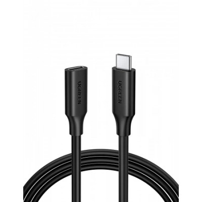 40574 Кабель удлинитель UGREEN ED008 USB-C - USB-C (male-female), цвет: черный, 0.5M