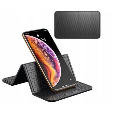 SUWNT-01 Держатель-коврик Baseus Folding Bracket Antiskid Pad, цвет: черный SUWNT-01 Держатель-коврик Baseus Folding Bracket Antiskid Pad, цвет: черный